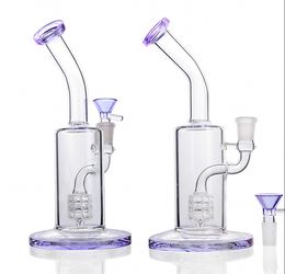hookahs beaker purple glass bongs oil dab rigs birdcage perc 14mm joint bowl water pipes