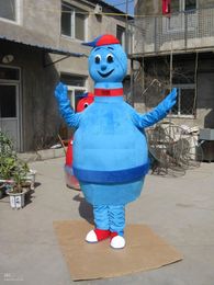 Stage Performance Blue Bowling Mascot Costume Halloween Christmas Fancy Party Dress Cartoon Character Suit Carnival Unisex Adults Outfit