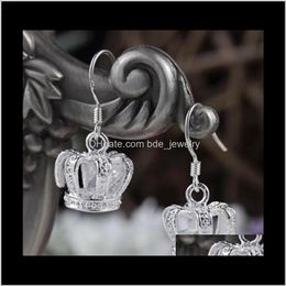 Dangle & Chandelier Jewelry-Selling 925 Sier Earrings Inlaid Stone Crown Length 2Dot6Cm Fashion Jewelry Dff0772 Drop Delivery 2021 Ut8Js