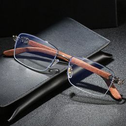 Fashion Sunglasses Frames Men Business Pure Titanium Glasses Frame Anti Blue Light Prescription Myopia Hyperopia Square Optical