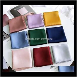 Wraps Hats, Scarves & Gloves Accessories Drop Delivery 2021 Square Small Silk Scarf Women Spring And Autumn Summer Fashion Versatile Work Pro