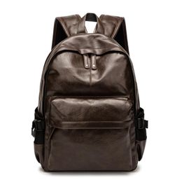 Backpack 2021 Casual Men Backpacks Fashion High Quality Leather Male Korean Student Boy Business Laptop School Computer Bag