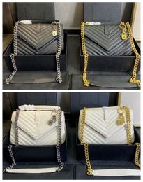 Fashion Handbags Women Shoulder Bags Totes black calfskin caviar classic Diamond quilted bag chains double flap medium Genuine Leather cross body