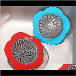 Strainers Fixtures Building Supplies Home & Garden Drop Delivery 2021 Sile Strainer Flower Shaped Shower Drains Cover Sink Colander Sewer Hai