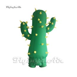 Customized Wearable Plants Model Walking Inflatable Cactus Costume 2m Height Blow Up Cactus Suits For Parade Decoration