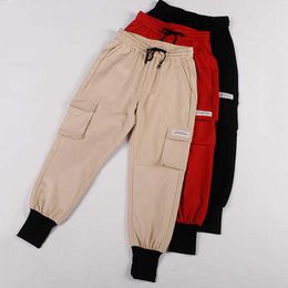 Autumn Hip Hop Cargo Pant Streetwear Trousers Harajuku BF for High Waist Fashion 's pants 210531
