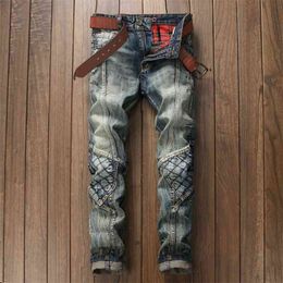 Denim Casual Ripped Jeans Men With Holes Super Skinny Famous Jean Scratched Biker Trouers Drop 210622