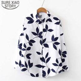 Vintage Long Sleeve Shirts Womens Tops and Blouses Ladies Tops Women for Women Tops Button Print Harajuku Blusas 6713 50 210527
