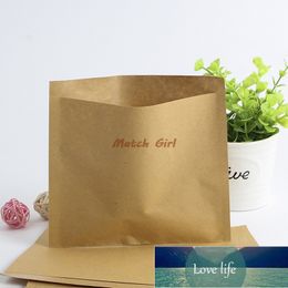 Party Supplies 100pcs- Blank Kraft paper pouch greaseproof bag Sandwich Bread Takeout baking food packaging bags