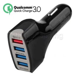 4usb Car Charger 7a Qc 3 0 Adaptive Fast Charging Home Travel Charge Plug Cable Usb Cable for Mobile Phone New Arrive Car311q