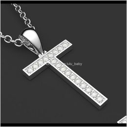 Necklaces & Pendants Jewellery Drop Delivery 2021 Hbp Fashion Luxury Zircon English T-Necklace Korean Chaoren Pendant Clavicle Chain Simple Cre