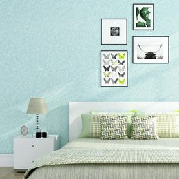 Wallpapers Plain Blue Pink Silk Wallpaper 3d Embossed Linen Texture Roll Bedroom Project El Solid Wall Paper Home Decor QZ163