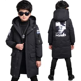 Boys Winter Jacket -30 Degree Children Clothing Warm Down Coat Hoodie Waterproof Thick Outerwear Kids Parka 211203