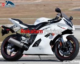 For Yamaha YZF-R6 YZF R6 2008 2009 2010 Fairings YZF600 R6 YZF 600 R6 2008-2016 08-16 White Motorcycle Bodyworks (Injection Molding)