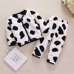 Baby Sleepwear Set Boys Homewear Clothes Autumn Spring Girl Flannel Pyjamas Sets G1023