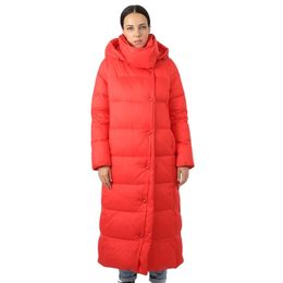 Women's Long Down Jacket Parka Outwear With Hood Quilted Coat Female Office Lady Cotton Clothes Warm Fashion Top Quality 19-079 210916