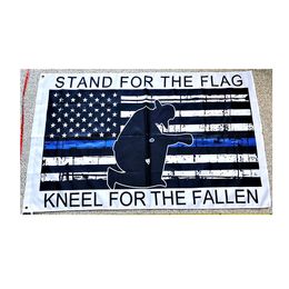 Stand for Flag Kneel for the Fallen 3x5ft Flags 100D Polyester Banners Indoor Outdoor Vivid Colour High Quality With Two Brass Grommets