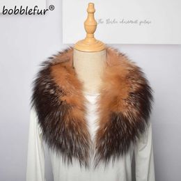 Ms.MinShu Genuine Fox Fur Collar Scarf For Women Winter Fox Fur Scarf 100% Natural Fox Skin Collar Neck Warmer Custom Made Q0828