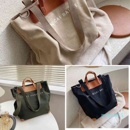 Fashion Bag Tote Khaki Handbag for Women Luxury Handbags Canvas Purses Crossbody Shoulder Shopping Bucket