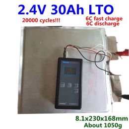 6C fast charge LTO 20000 cycles 2.4V 2.3V 30Ah Lithium titanate battery 6c discharge for ebike motorcycle battery pack diy