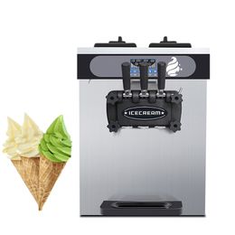 Commercial Silver Soft Ice Cream Machine Stainless Steel Vending Dessert Makers