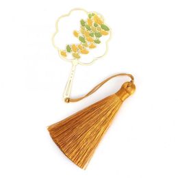 Bookmark Classic Tassels Fan Hollow Brass Students Office Reading Book Collection Accessories