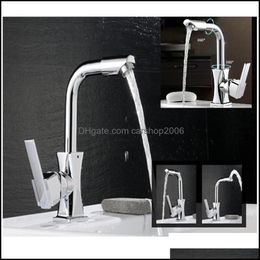 Bathroom Sink Faucets Faucets, Showers & As Home Garden Xueqin 360 Rotation Spout Modern Kitchen Mixer Tap Brass Polished Single Handle Wash