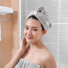 dry carbon Canada - Towel Bamboo Carbon Fiber Dry Hair Cap Strong Absorbent Bath Shower Turban Womens Girls Ladies Quick Hat Bathing Tools