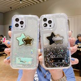 Gradients Cases Star Bling Cover 3in1 PC Frames TPU With Airbags for iPhone13 12 mini pro max 11 XR XS 8 SamsungS21 PLUS Ultra A11 A31 A01 A12 A32 A51 A71 A52 A72 Anti-slip