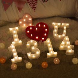 Led Letter Light Luminous 26 English Alphabet Creative Led Battery Night Lamp Romantic Party Home Decor Letter Decorations Lamp