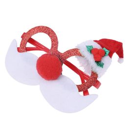 Party Decoration 1pc Glasses Frame Attractive Christmas Hat Beard Beautiful Sunglass Decor Funny Glass