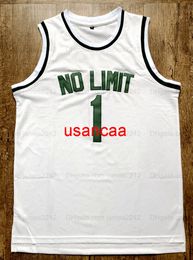 Real Pictures Master P #1 No Limit Retro Men's White Basketball Jersey Stitched XS-6XL