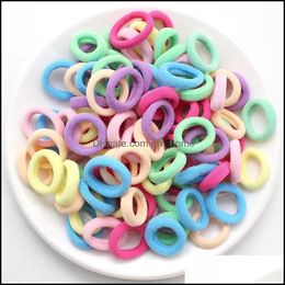 Hair Aessories Baby, Kids & Maternity 100Pcs 2.5Cm Elastic Rope Girl Band Rubber Small Gifts Children Gift Head Wholesale Drop Delivery 2021