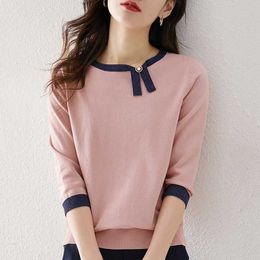 Oversized women's sweaters o-neck chic Sweater Pullover basic female sweater Women spring Summer women's jumper casual sweater 210604