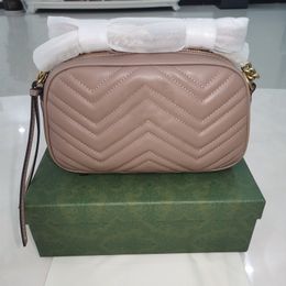 Fashion Womens Shoulder Bags Original Genuine Leather Designers Handbags Marmont Chain Messenger Bag Crossbody Purse With Box