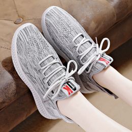 Super Light Breathable Running Shoes Mens Womens Sport Knit Black White Pink Grey Casual Couples Sneakers SIZE 35-41 WY01-F8801
