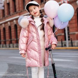 2021 New Girls Jacket Fashion Winter Clothes For Kids -30 Degree Padded Warm Snowsuit Down Jacket Children's TZ927 H0909