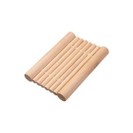 12.5*9cm Wooden Soap Dishes Raft Square Draining Soaps Tray Holder Travel Home Convenient