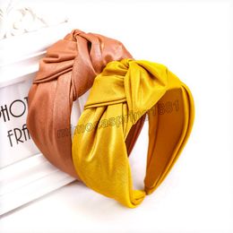 Vintage Bright Cloth Hair Bands Women Knot Turban Headband Hoop For Hair Accessories Girls diademas para el pelo mujer