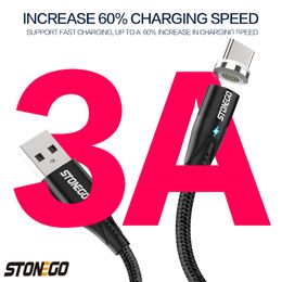 Magnetic Fast Cable Micro USB Charging Phone Android Data Cable Wire Magnet Charger For Samsung Xiaomi Huawei Mobile 3A