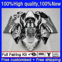 Motorcycle Bodys For Aprilia RSV1000R Mille RSV Silver blk 1000 R 1000R 03 04 05 06 Cowling 9No.54 RSV1000RR RV60 RSV-1000 RSV1000 R RR 2003 2004 2005 2006 Fairing Kit