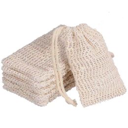 Natural Exfoliating Mesh Soap Saver Sisal Soap Saver Bag Pouch Holder For Shower Bath Foaming And Drying DH0022