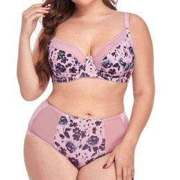 NXY sexy set beauwear brasil  lingerie feminina cueca set large size calcinha 46 48 50 52 54 56  ultra thin plus size bra D 1128