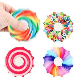 Decompress toy candy color gyro double - sided UV printing spinning disc