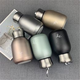 Stainless steel frosted insulated coffee cup chubby Ding portable cup Creative pot belly cup boys girls gift