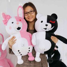 New Pink&white Monomi Plush Toys Arrival Danganronpa: Trigger Happy Havoc Bear Rabbit Dangan Ronpa Monokuma Doll Toy Y211119