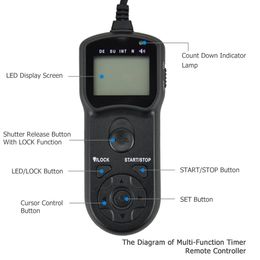 Camera Remotes & Shutter Releases MC-DC2 Intervalometer Timer Remote Control for Nikon Z6II Z7II Z7 Z6 Z5 D750 D780 P1000 D7500 D7200 D5600 D5500 D5300 D5200