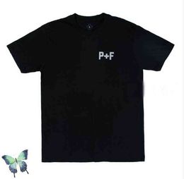 -P + F 3M Reflexivo Camisetas T-shirt de cor sólida de alta qualidade Moda Moda Casual T-shirt Lugares + Faces T-Shirts G1115