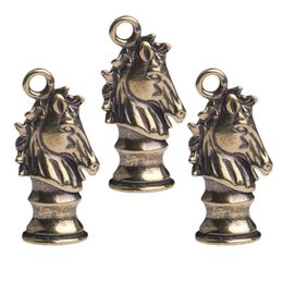 Party Favor 3Pcs Decorative Brass Keychain Charm Small Key Hanging Adornment Collection Gift