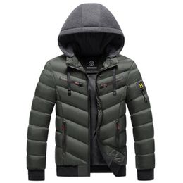 Men Hooded Duck Down Coats Fashion Trend Windproof Warm Thicken Zipper Puffer Jacket Designer Winter Luxury Bread Puff Casual Man Jackets